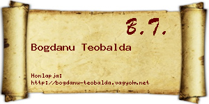 Bogdanu Teobalda névjegykártya